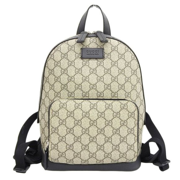 Gucci GG Supreme Small Backpack Rucksack Canvas Beige Black - Picture 1 of 6